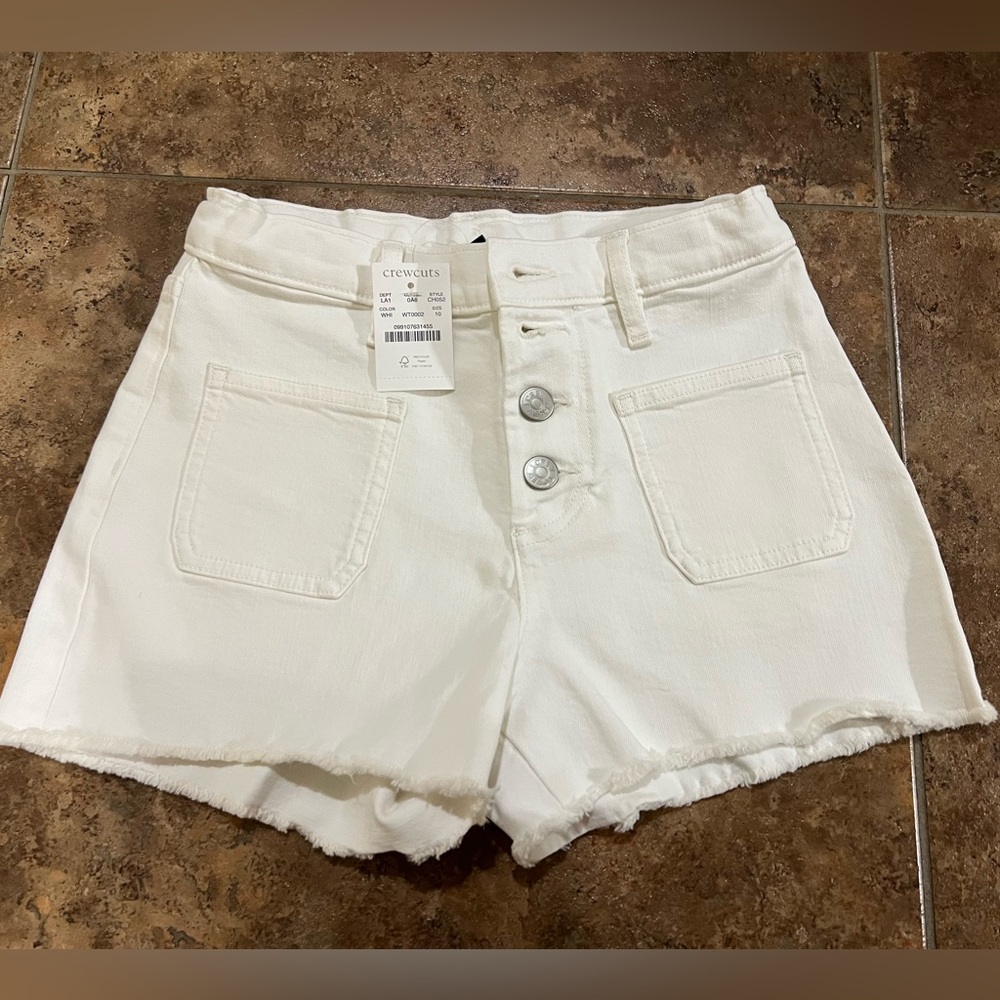 J. Crew Kids White Denim Shorts